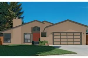 Exterior scheme built around a craftsman brown body color